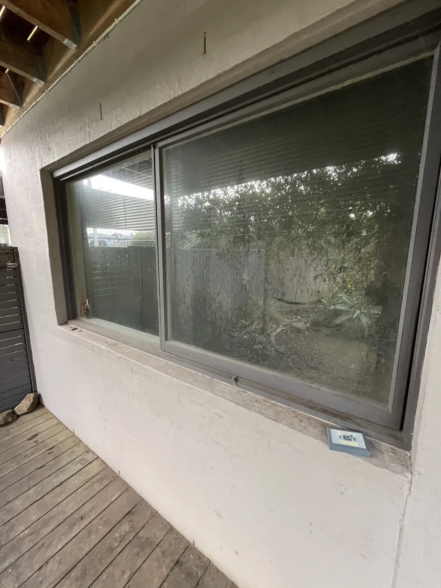 Window before cleaning