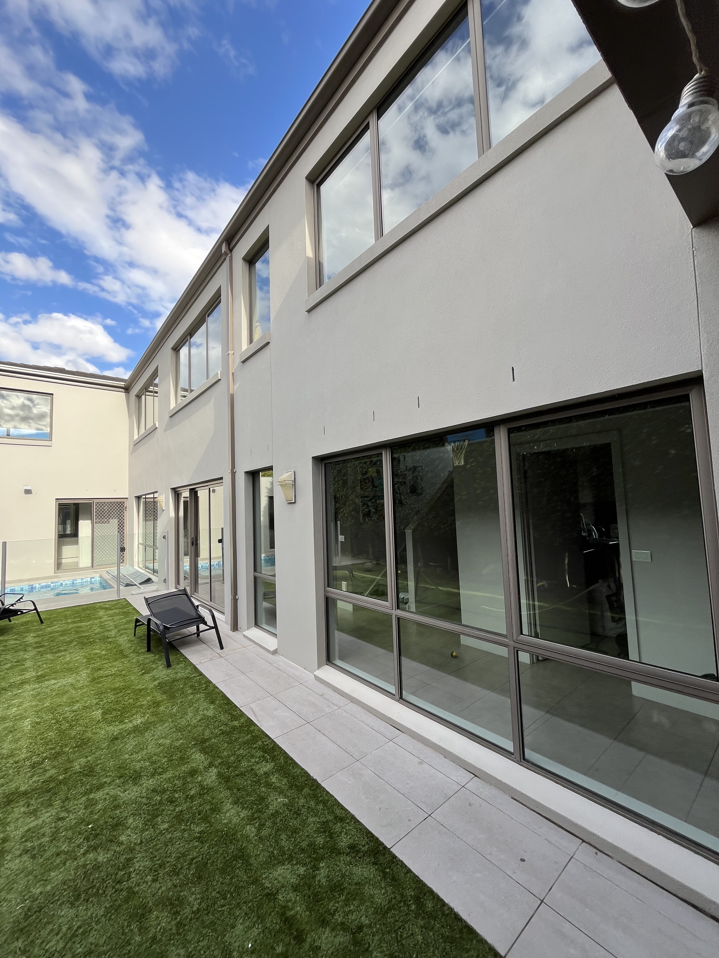Double storey window cleaning Melbourne with water-fed pole